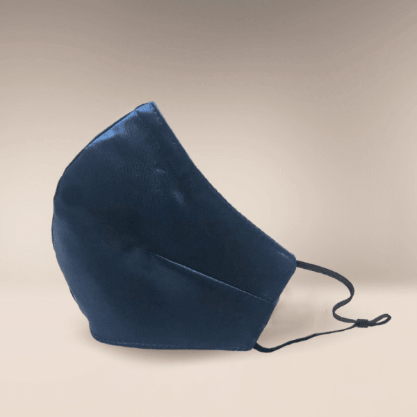 Seidenmaske blau | Stoffmaske aus Seide für die ganze Familie | Seidenmaske in Korbform Schweiz kaufen