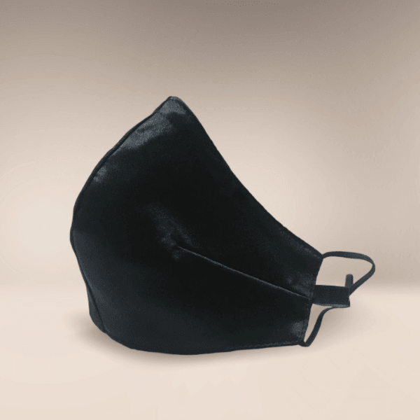Schwarze Satin Seidenmaske - Silk Mask 