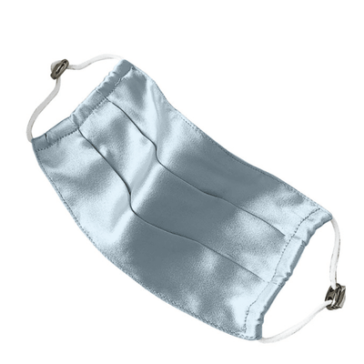 Seidenmaske Silky Moods - Hellblaue Falt Maske Textilmaske Community Maske aus Seide