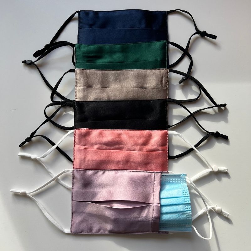 Kinder Seidenmasken aus Maulbeer Seide mit Einlage fuer Einwegmasken - Kindermasken Schweiz Silk Mulberry 