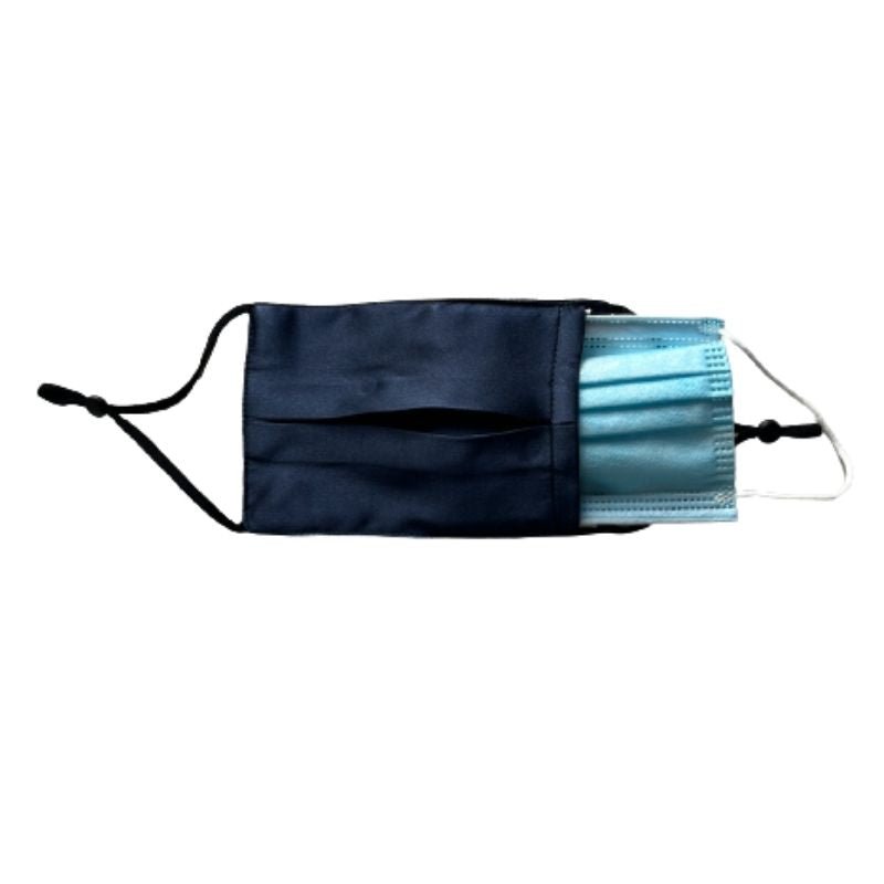 Dunkelblaue Kindermasken aus Maulbeer Seide - Mulberry Silk Schutzmasken Kinder Schweiz 