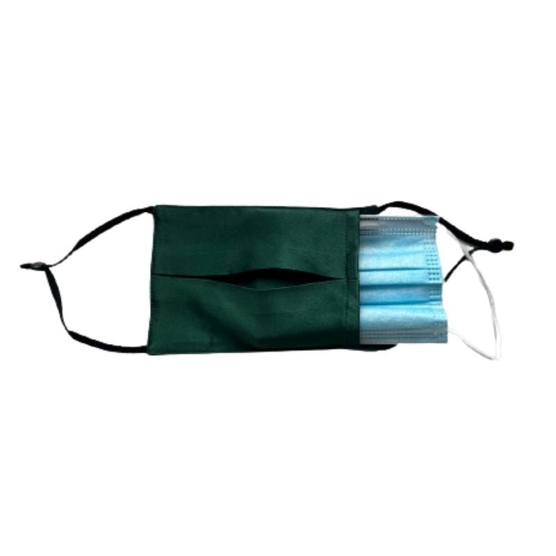 Dunkelgruene Maulbeer Seidenmasken Schutzmasken Kindermasken aus Mulberry Silk