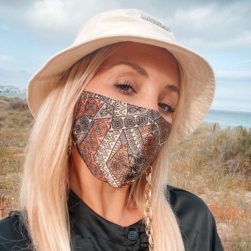 Boho Ethno Fashion Seidenmasken Stoffmasken aus Seide