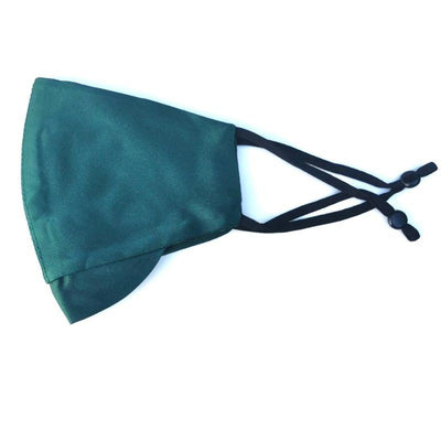 Dunkel Gruene Seidenmaske Erwachsene und Kinder - Hochwertige Mundschutzmaske aus Maulbeer Seide Mulberry Silk