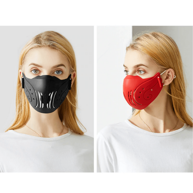 Ergonomischer Mundschutz für Erwachsene - Atmungsaktiv mit Filter und Ventil