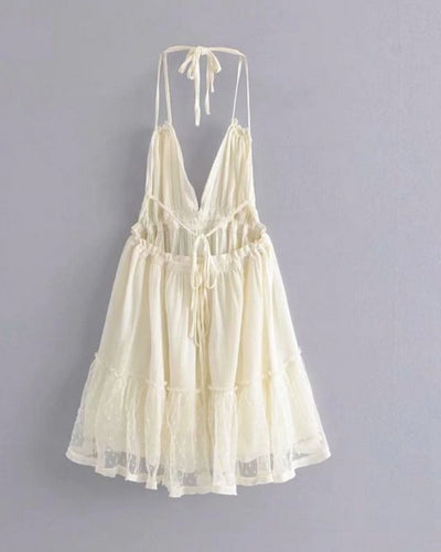 Ruffeld Rueckenfreies Damen Kleid Boho Ibiza Fashion Kleidung Damen kaufen