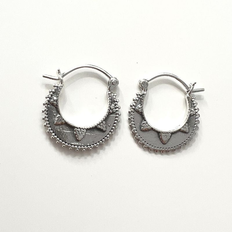 Sterling Silber 925 Boho Ohrringe im Hippie Ethno Look 