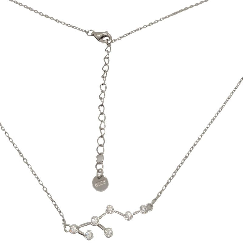 Sterling Silber 925 Halskette mit Astrologie Sternbild Sternkonstellation Anhaenger Symbol