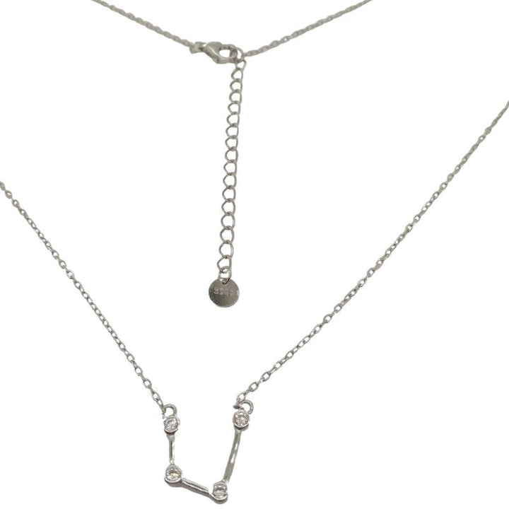 Sterling Silber 925 Halskette mit Wassermann Aquarius Sternbild Konstellation Anhaenger