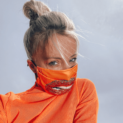 Damen Maske Labios Naranja
