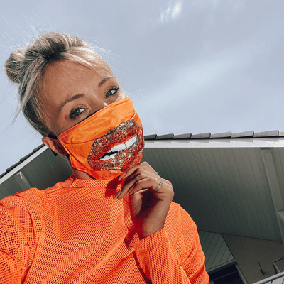 Damen Maske Labios Naranja
