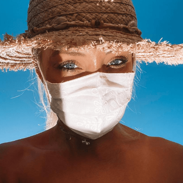 Weisse Boho Maske Florina