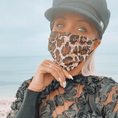 Stoffmaske mit Leopard Muster | Animal Print Maske Damen | Schweiz Maske kaufen