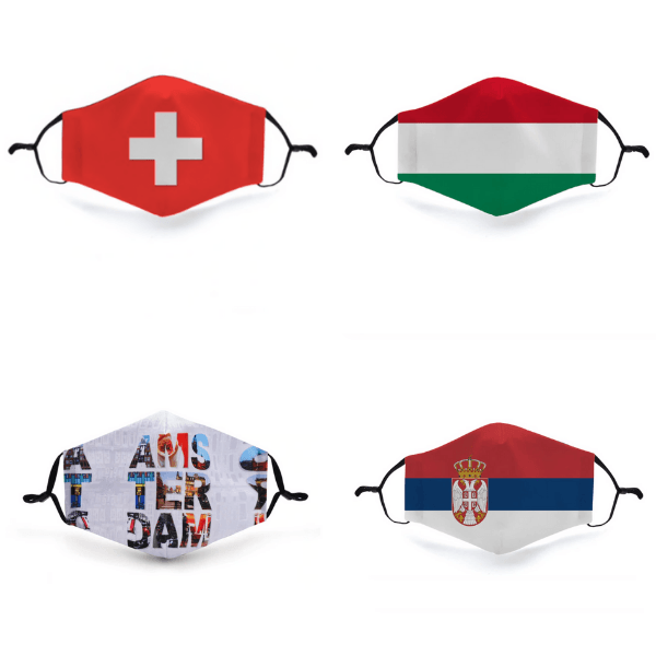 Masken aus Stoff Damen & Kinder Länder