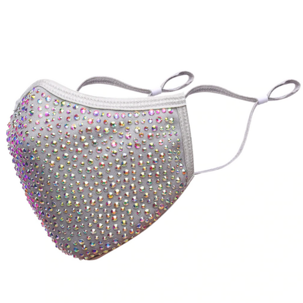 Glitzer Stoffmaske Schweiz | Mundschutz Maske mit Glitzersteinen | Fashion Maske Glitzer Nieten | Glitter Mask