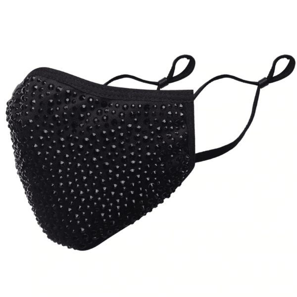 Glitzer Stoffmaske Schweiz | Mundschutz Maske mit Glitzersteinen | Fashion Maske Glitzer Nieten | Glitter Mask