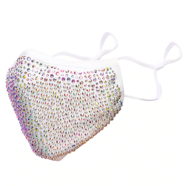 Glitzer Stoffmaske Schweiz | Mundschutz Maske mit Glitzersteinen | Fashion Maske Glitzer Nieten | Glitter Mask