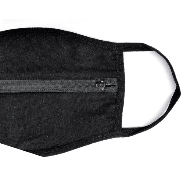 Burger Stoffmaske mit Reissverschluss | Zipper Mask Schweiz | Fashion Maske mit Hamburger Motiv 