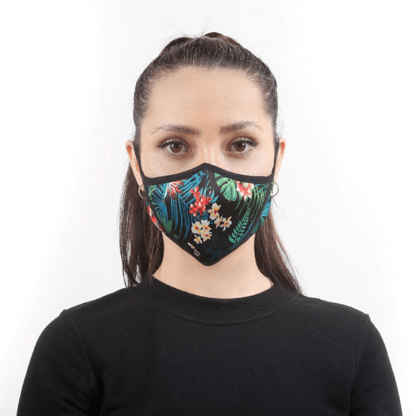 Stoffmaske mit Öffnung zum Trinken und Essen | Maske mit Klappe | Stylische Fashion Maske Schweiz | Maske mit Trinköffnung