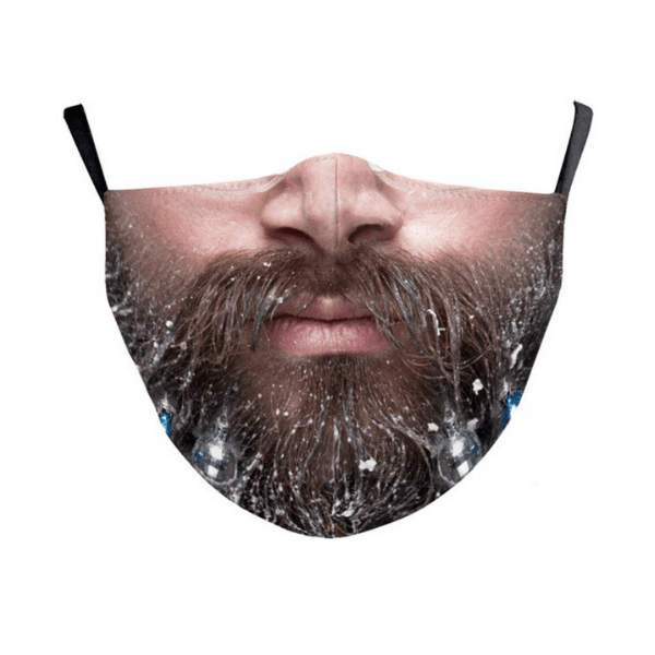 Stoffmaske Weihnachtsmann | Weihnachtsmaske Schweiz kaufen | Mann Gesicht auf Maske | Santaclaus Maske | Fashion Stoffmasken
