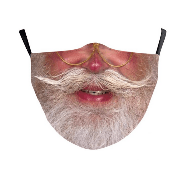 Stoffmaske Weihnachtsmann | Weihnachtsmaske Schweiz kaufen | Mann Gesicht auf Maske | Santaclaus Maske | Fashion Stoffmasken