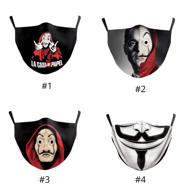 Stoffmaske Haus des Geldes | Maske Haus des Geldes | La Casa del Papel Maske | Netflix Serie Haus des Geldes Masken 