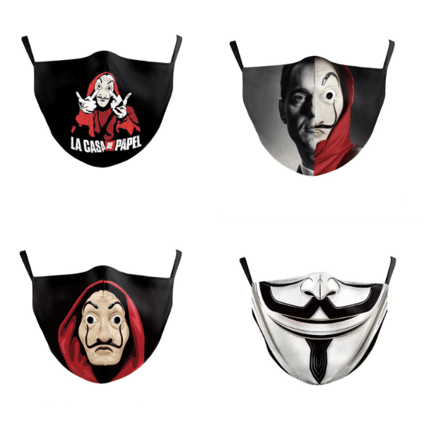 Stoffmaske Haus des Geldes | Maske Haus des Geldes | La Casa del Papel Maske | Netflix Serie Haus des Geldes Masken 