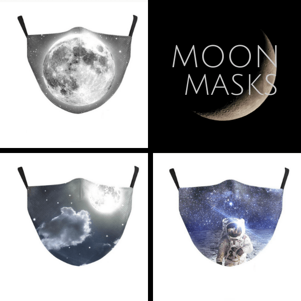 Stoffmaske Universe Moon
