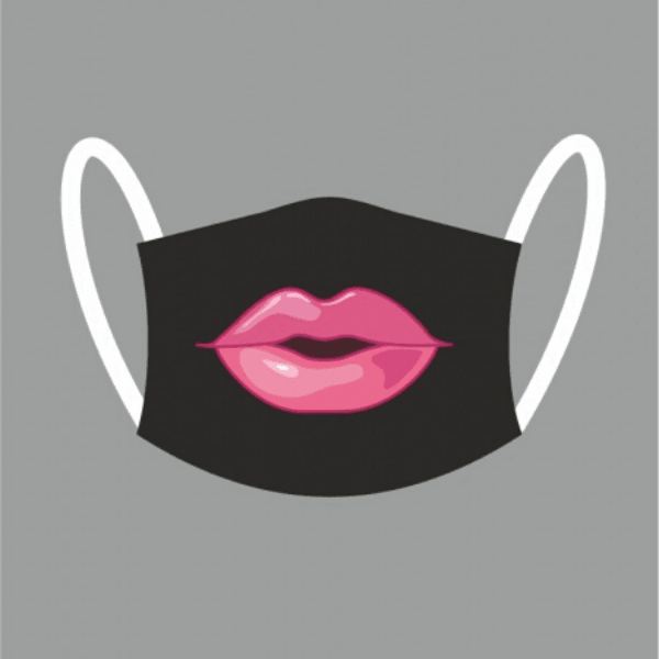 Stoffmaske Pink Lips