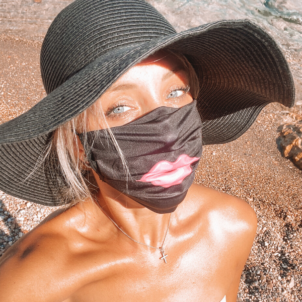 Stoffmaske Pink Lips