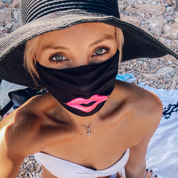 Stoffmaske Pink Lips