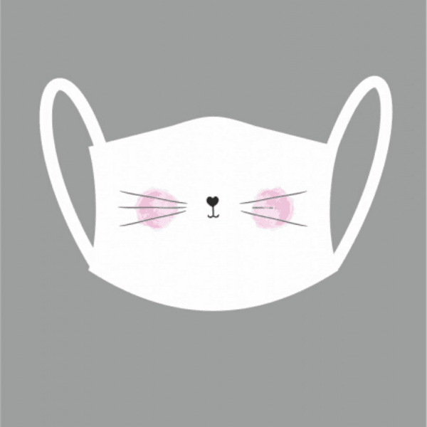Stoffmaske White Cat