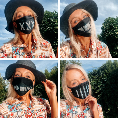 Stoffmasken Glitter Music