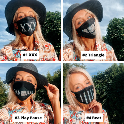 Stoffmasken Glitter Music