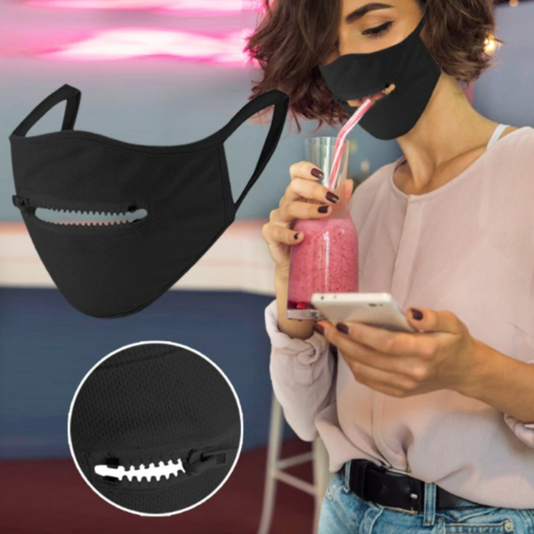 Stoffmaske mit Reissverschluss | Zipper Mask | Herren und Damen Stoffmaske Schweiz