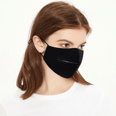 Stoffmaske mit Reissverschluss | Reissverschluss Maske für Männer und Frauen 