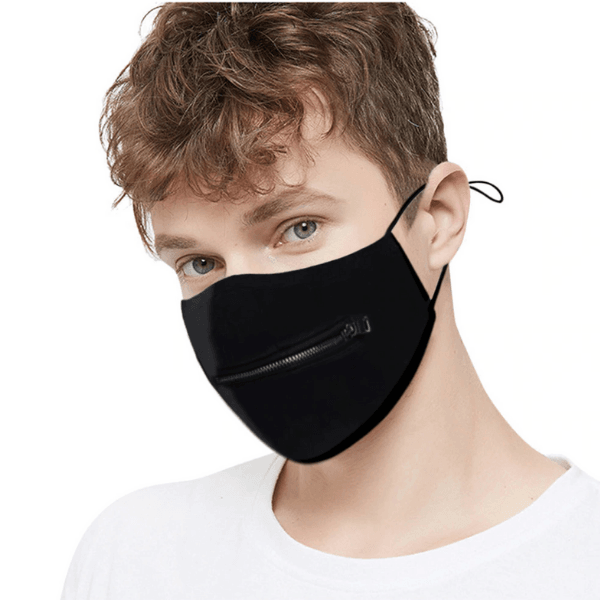 Stoffmaske mit Reissverschluss | Reissverschluss Maske für Männer und Frauen 