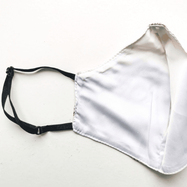 Seiden-Stoffmaske White Golden Snowflake