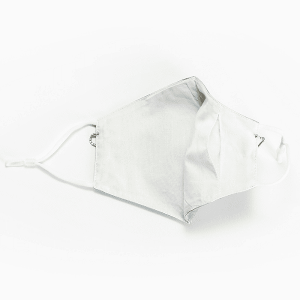 Seidenmaske mit Maskenkette und Stoffbeutel | Feine Glitzerkette für Maske | Stoffmaske aus Seide und Baumwolle | Fashion Stoffmaske mit Glitzer auf der Seite| Exklusive Maske