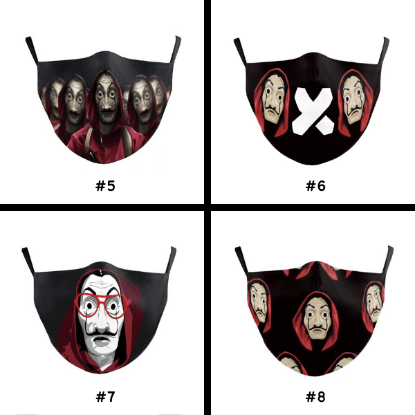 Stoffmaske Haus des Geldes | Maske Haus des Geldes | La Casa del Papel Maske | Netflix Serie Haus des Geldes Masken 