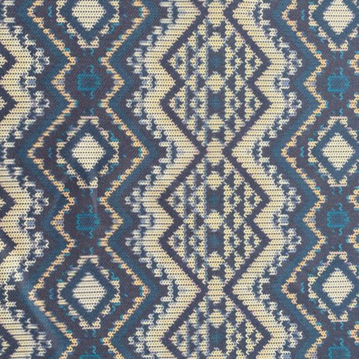 Retro Blau Muster Ethno Boho