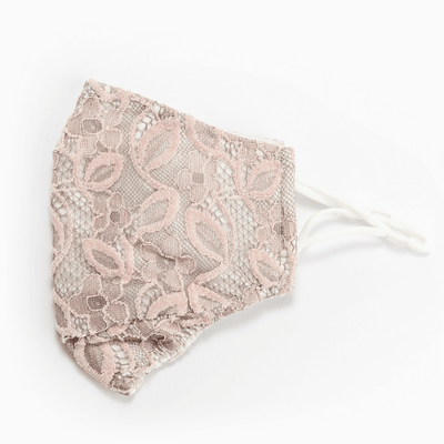 Rosa Stoffmaske Damen Hochzeitsmaske 