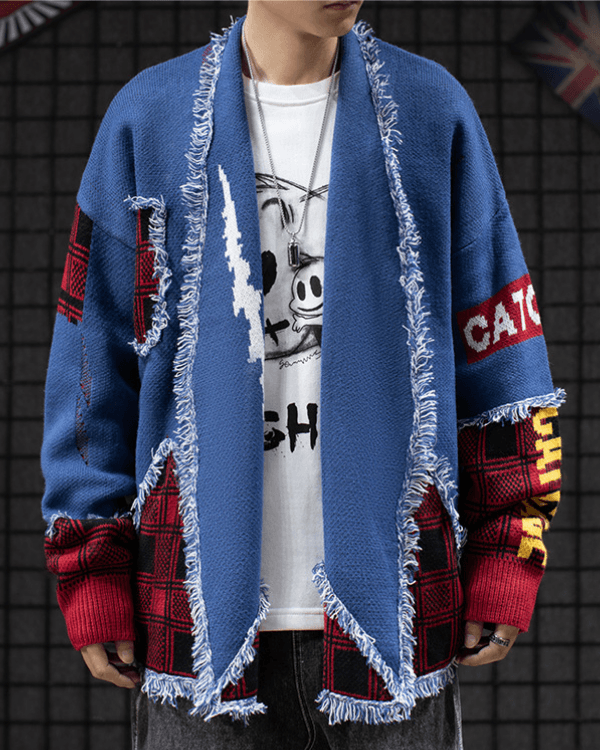 Boho Steetstyle Herren Cardigan Kimono Strickjacke
