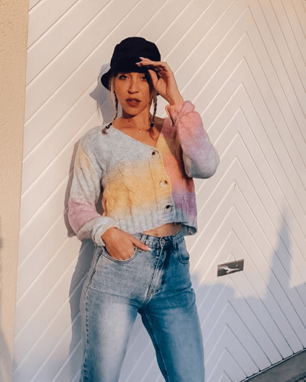 Pastell Farben Cardigan Strickjacke Damen