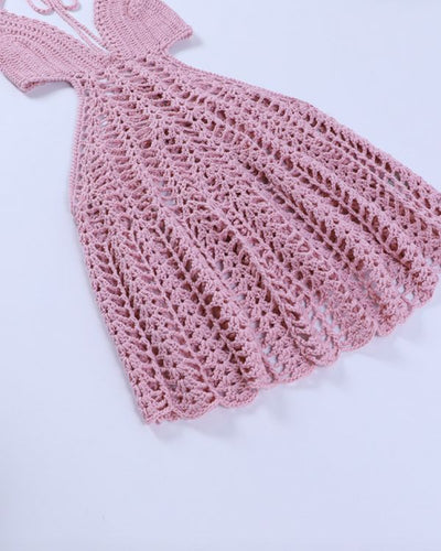 Damen Crochet Strickkleid Haekekleid Sommerkleid online kaufen