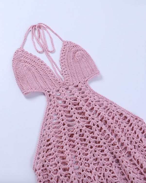 Damen Haekelkleid Crochet Strickkleid online kaufen