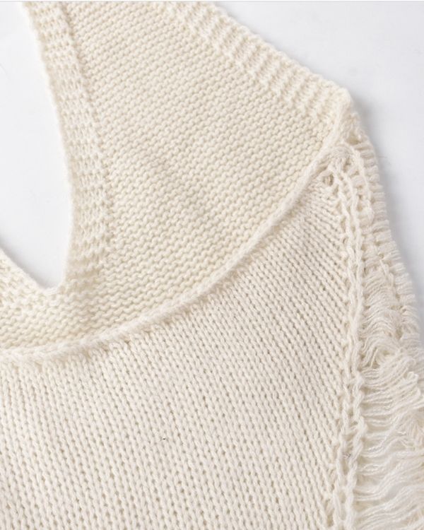 Knitted Strick Kleid - Crochet Maxikleid mit Cut-Outs auf den Seiten 