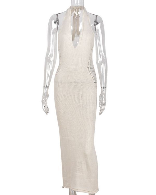 Figurbetontes Damen Kleid mit Ausschnitt und Cut-Outs - Strickkleid Damen online kaufen