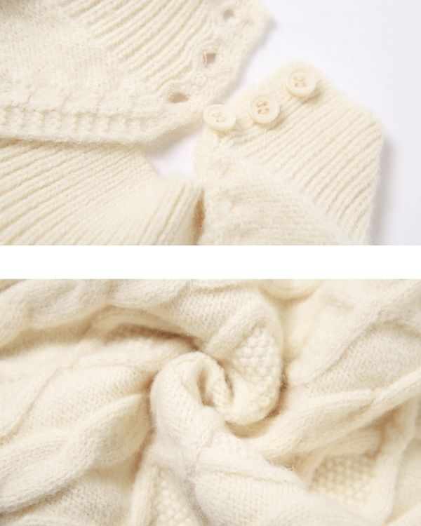 Damen Kleider Knitted Strick Strickkleid 