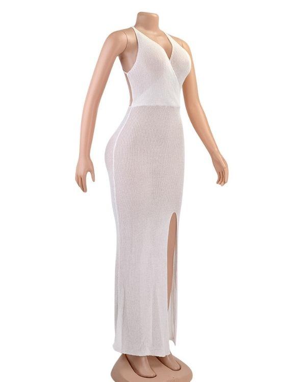 Feinstrick Crochet Strandkleid Just Style Schweiz